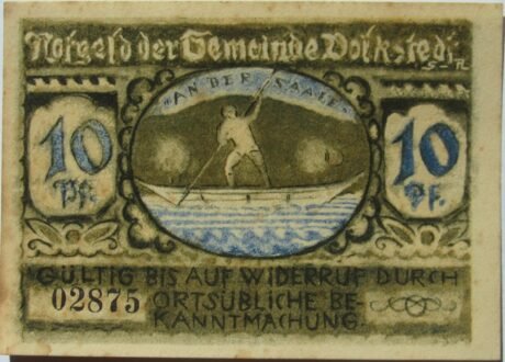 Аверс банкноты 10 fenigów (Niemcy) 1921