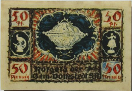 Реверс банкноты 50 fenigów (Niemcy) 1921