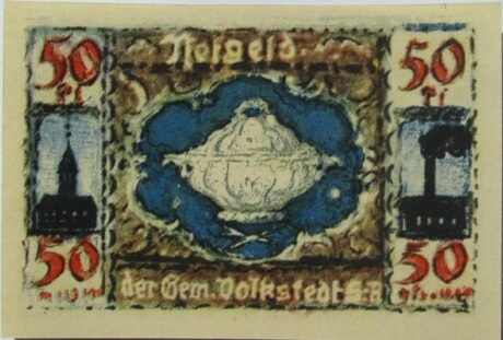 Реверс банкноты 50 fenigów (Niemcy) 1921