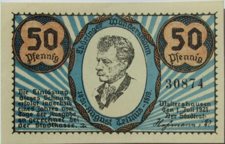 Аверс банкноты 50 fenigów (Niemcy) 1921