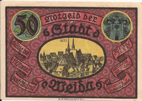 Аверс банкноты 50 fenigów (Niemcy) 1921