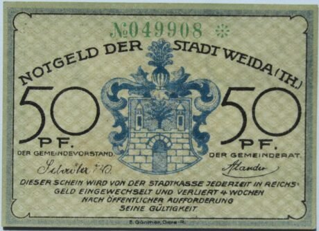 Аверс банкноты 50 пфеннигов (Германия) 1921 года