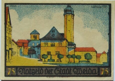 Реверс банкноты 75 пфеннигов (Германия) 1921 года