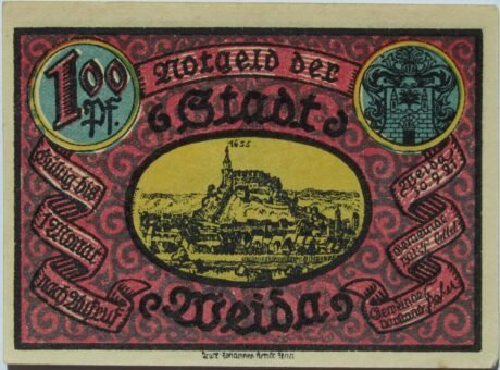 Аверс банкноты 1 марка (Германия) 1921 года