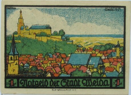 Реверс банкноты 1 марка (Германия) 1921 года