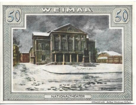 Реверс банкноты 50 fenigów (Niemcy) 1921