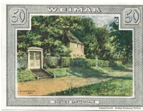 Реверс банкноты 50 fenigów (Niemcy) 1921