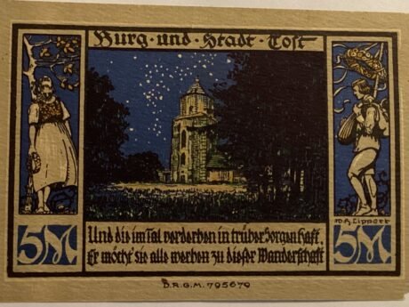 Реверс банкноты 5 Marek Gleiwitz; Oberschlesischer Kulturverband (Niemcy) 1922