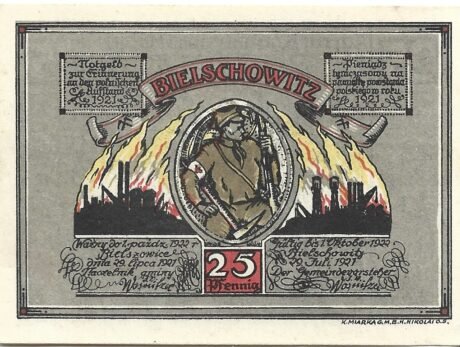 Аверс банкноты 25 fenigów (Niemcy) 1921