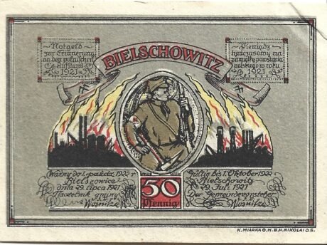 Аверс банкноты 50 fenigów (Niemcy) 1921