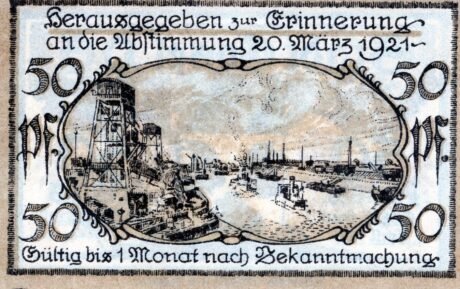 Реверс банкноты 50 Pfennig (Германия) 1921 года