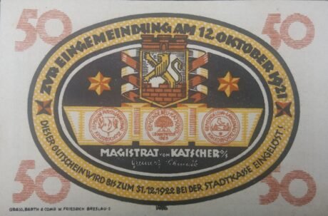 Аверс банкноты 50 Pfennig (Германия)