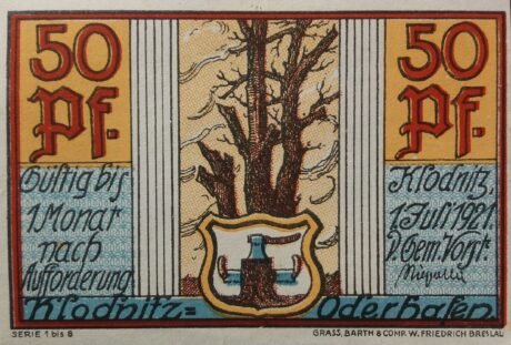 Аверс банкноты 50 fenigów (Niemcy) 1921