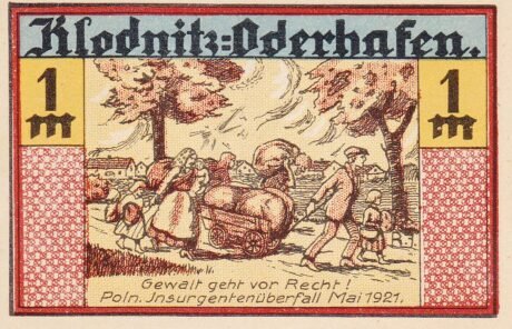 Реверс банкноты 1 marka (Niemcy) 1921