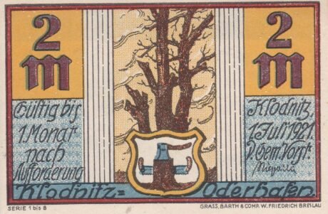 Аверс банкноты 2 marki (Niemcy) 1921