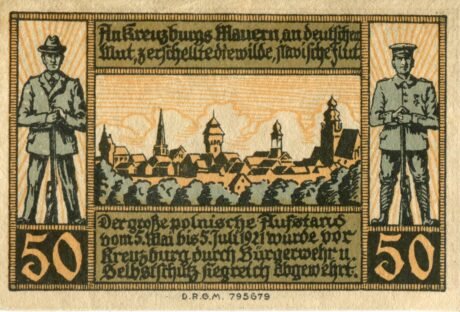 Реверс банкноты 50 fenigów (Niemcy) 1921