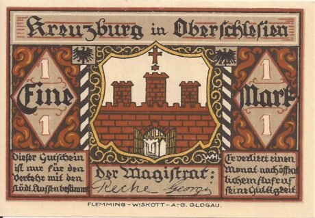 Аверс банкноты 1 marka (Niemcy) 1921