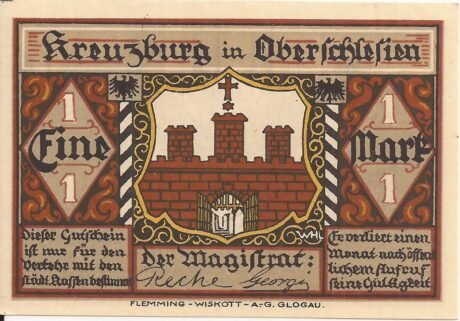 Аверс банкноты 1 marka (Niemcy) 1921