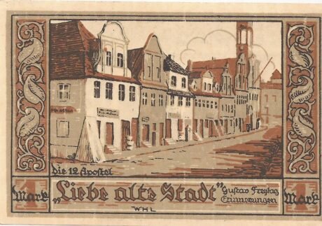 Реверс банкноты 1 marka (Niemcy) 1921