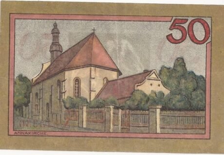 Реверс банкноты 50 fenigów (Niemcy) 1921