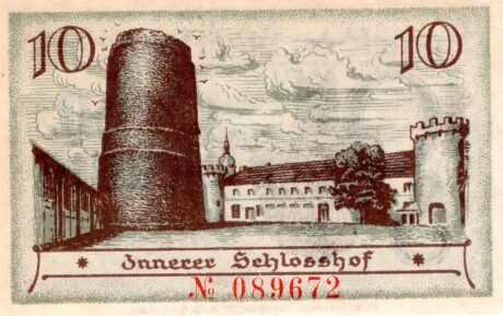 Реверс банкноты 10 Pfennig (Германия) 1920 года