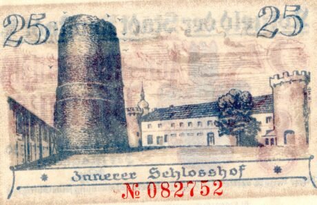 Реверс банкноты 25 Pfennig (Германия) 1920 года