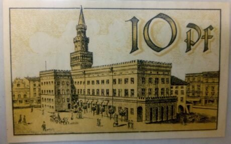 Реверс банкноты 10 Pfennig (Германия) 1920 года