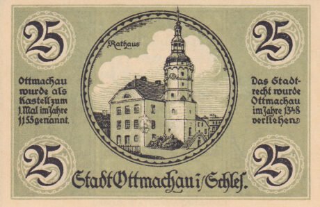 Реверс банкноты 25 Pfennig (Германия) 1921 года