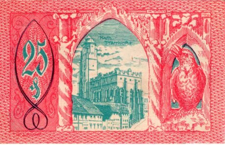 Реверс банкноты 25 Pfennig (Германия) 1921 года