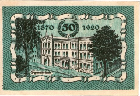 Реверс банкноты 50 Pfennig (Германия) 1921 года