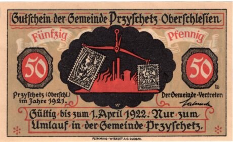 Аверс банкноты 50 fenigów (Niemcy) 1921