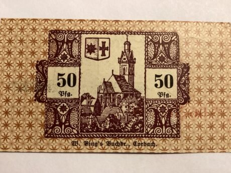 Реверс банкноты 50 fenigów (Niemcy) 1920