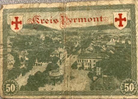 Реверс банкноты 50 fenigów (Niemcy) 1919