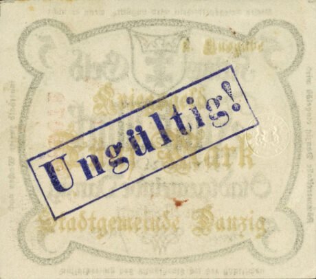 Реверс банкноты 5 marek (Niemcy) 1918