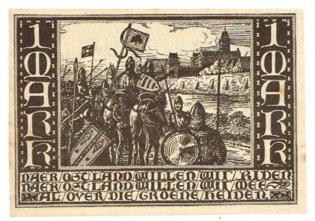 Реверс банкноты 1 marka (Niemcy) 1920