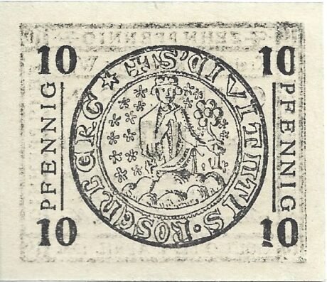 Реверс банкноты 10 fenigów (Niemcy) 1919