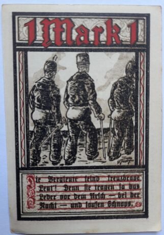 Реверс банкноты 1 marka Landkreis Bochum (Niemcy) 1921