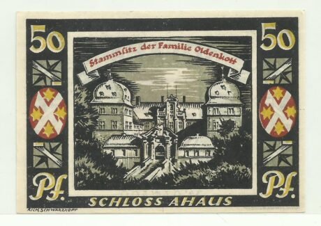 Реверс банкноты 50 fenigów (Niemcy) 1921