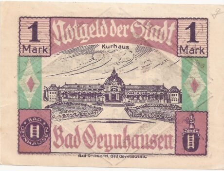 Аверс банкноты 1 marka (Niemcy)