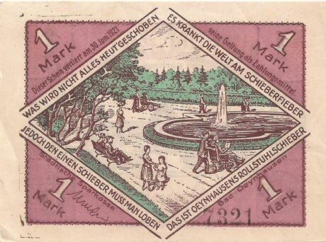 Реверс банкноты 1 marka (Niemcy)