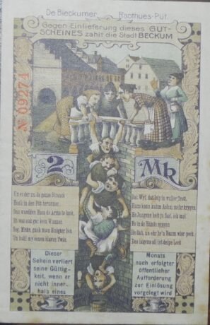 Реверс банкноты 2 marki (Niemcy) 1918