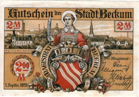 Аверс банкноты 2 marki (Niemcy) 1920