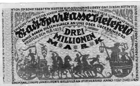 Аверс банкноты 3000000 марок Stadt-Sparkasse (Германия) 1923 года