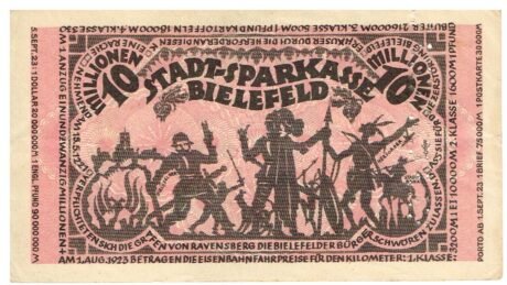 Реверс банкноты 10000000 marek (Niemcy) 1923