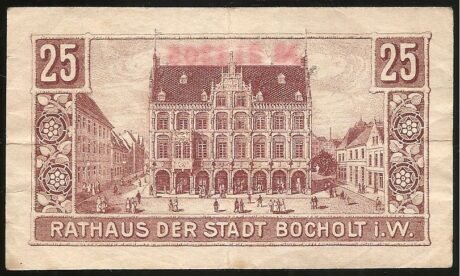 Реверс банкноты 25 пфеннигов (Германия) 1918 года