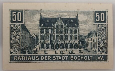 Реверс банкноты 50 пфеннигов (Германия) 1918 года