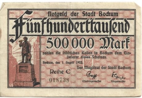 Аверс банкноты 500000 marek (Niemcy) 1923