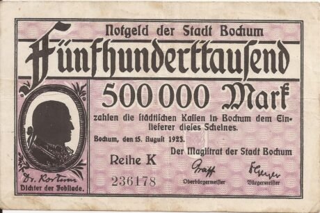 Аверс банкноты 500000 marek (Niemcy) 1923