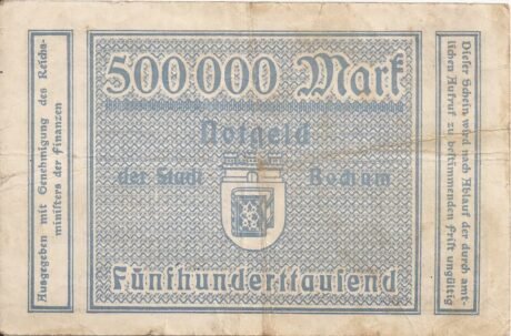 Реверс банкноты 500000 marek (Niemcy) 1923