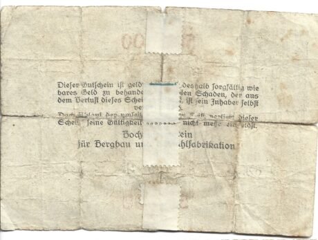 Реверс банкноты 500000 marek Bochumer Verein für Bergbau und Gußstahlfabrikation (Niemcy) 1923